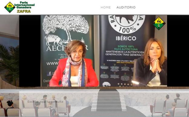 La secretaria técnica de Aeceriber, Elena Diéguez, y su residenta, Lucía Maesso 