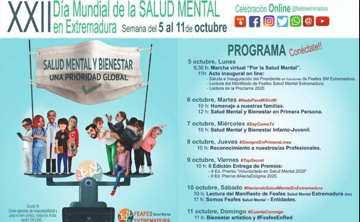 Cartel con el programa de actividades 