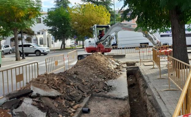 Obras de la electrolinera en Zafra 
