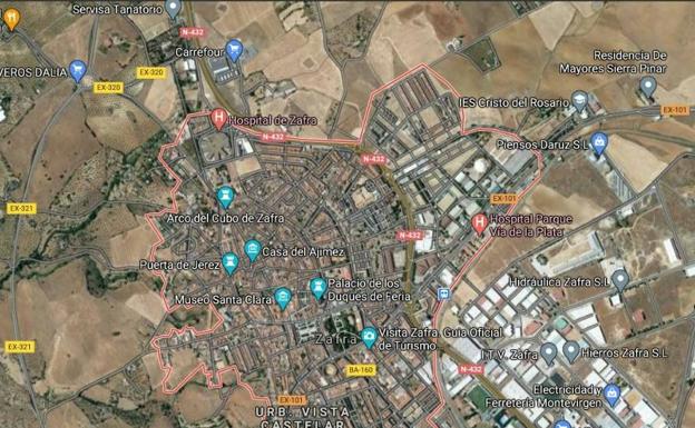 Plano aéreo de Zafra 