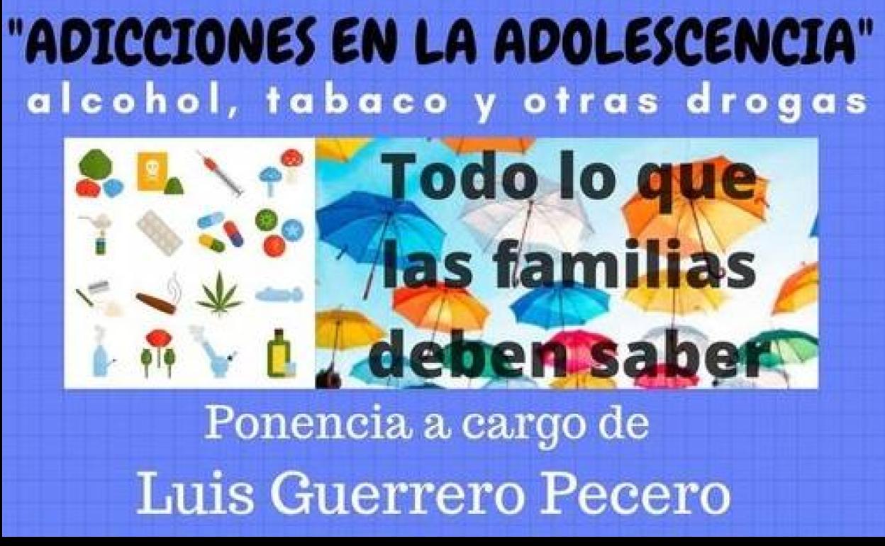 Las adicciones en la adolescencia serán tratadas en la próxima sesión de la Escuela de Familias