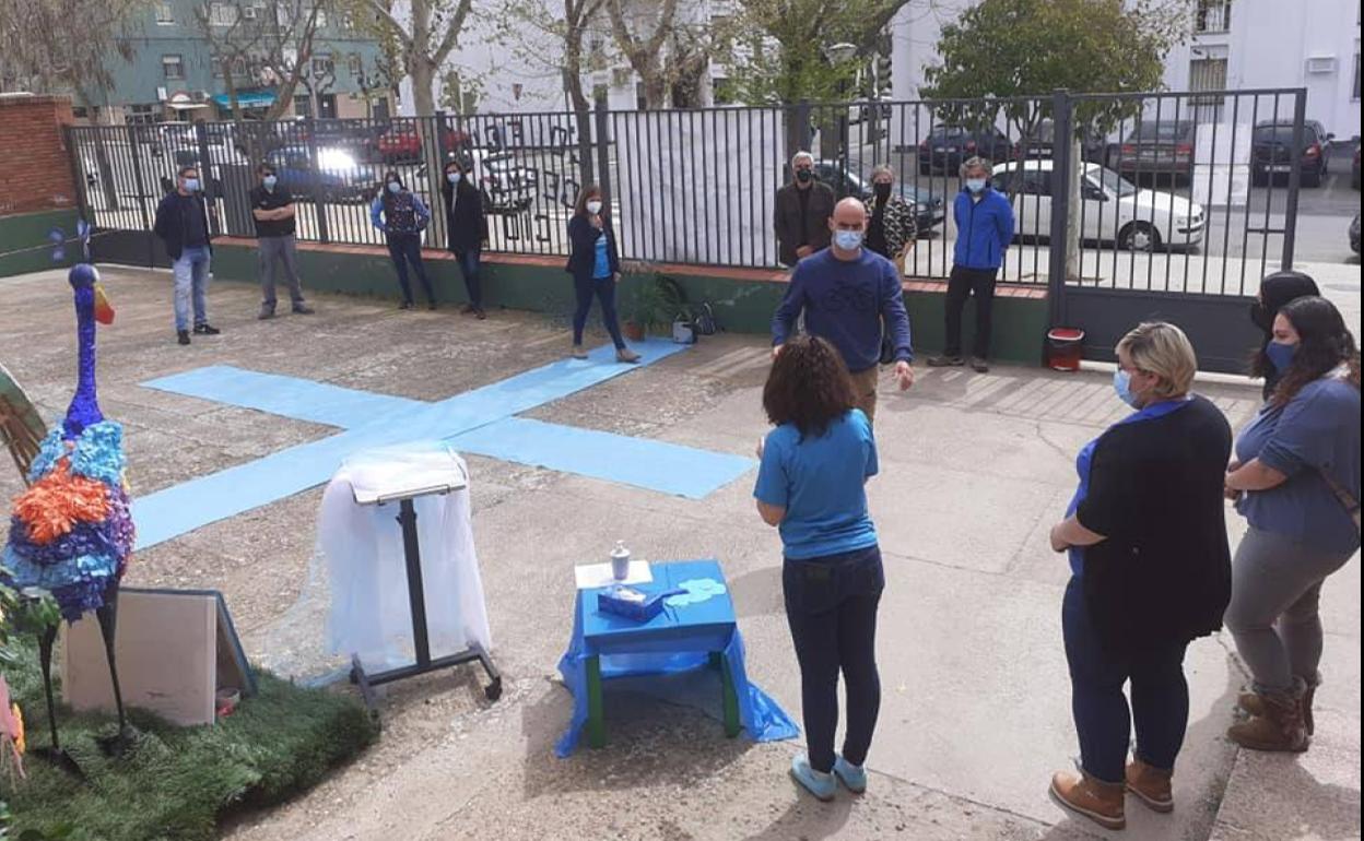 Un momento del acto en el centro 