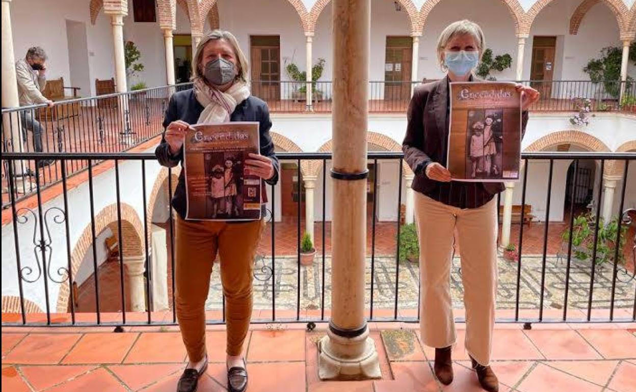 Mayka Cabello y Josefa Moreno en la presentación de la obra 