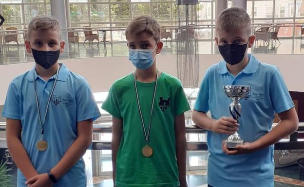 Los tres jugadores del Ruy López hicieron un buen papel en la final y David Gutiérrez Toro quedó tercero 