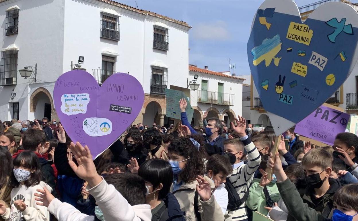 Los más pequeños portaron sus propias pancartas 