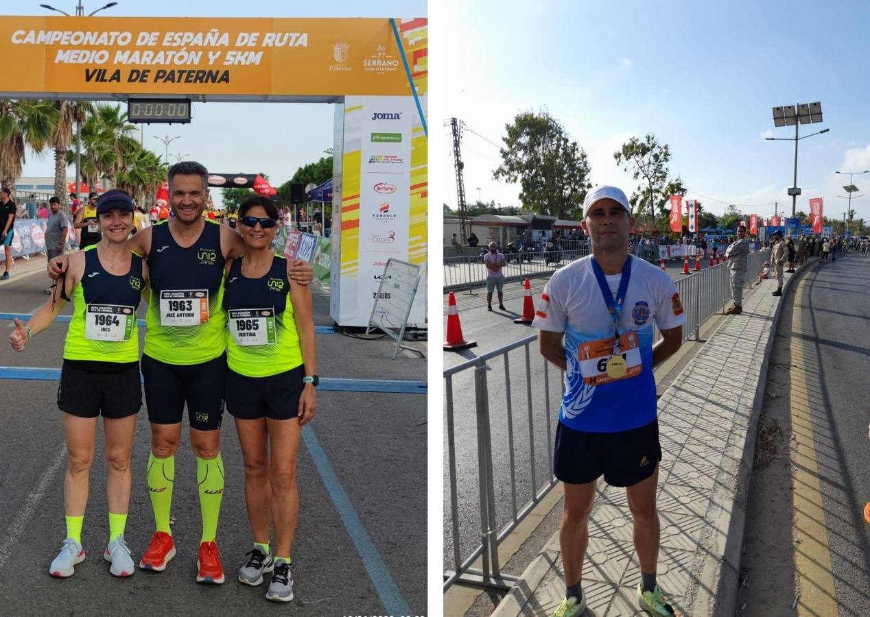 Los cuatro corredores que han competido fuera de Zafra, en Valencia y Líbano 