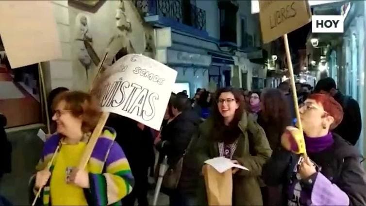 Zafra Violeta salió a las calles el 8M bajo el lema 'Feministas, diversas y juntas'
