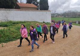 Ls mujeres durante la ruta