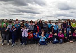 Algunos de los participantes en la ruta del Camino de Santiago