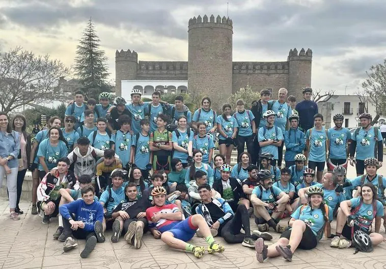 Los participantes a su llegada a Zafra