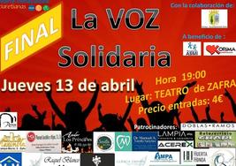 La final de la 'Voz Solidaria' será este jueves en el Teatro de Zafra