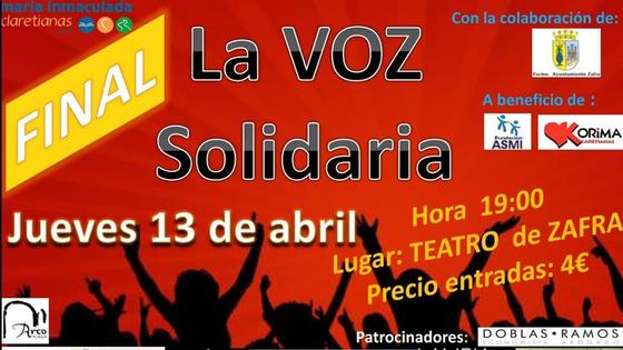 La final de la 'Voz Solidaria' será este jueves en el Teatro de Zafra