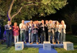 La candidatura completa al final del acto