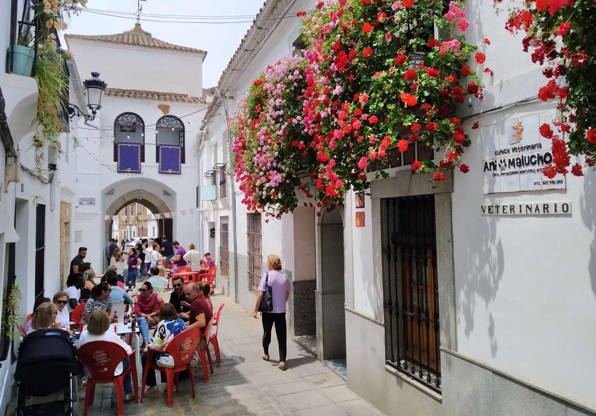 La cofradía celebró su tradicional velada junto al Arco de Jerez