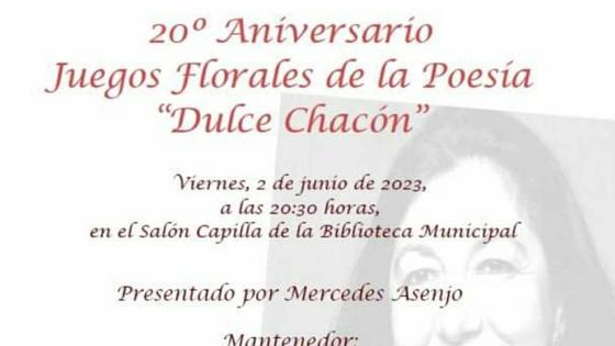 Los Juegos Florales 'Dulce Chacón' celebran su 20 aniversario este viernes de forma especial