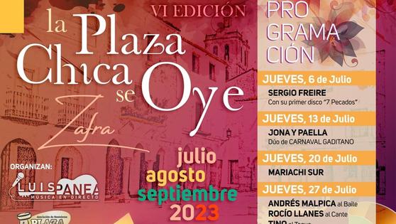 El festival 'La Plaza Chica se Oye' se desarrollará todos los jueves desde julio a septiembre