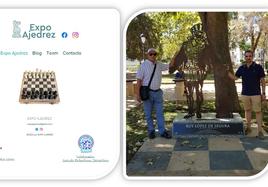 Remi Ferrer con Daniel Gragera durante su visita a Zafra