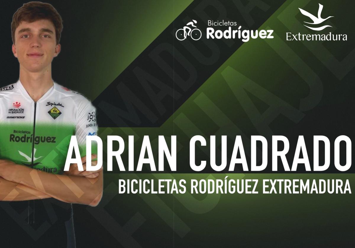 El joven extremeño Adrián Cuadrado se suma al Bicicletas Rodríguez Extremadura