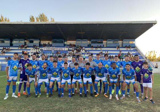 El equipo del CD Zafra el día de su presentación