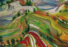 Un detalle de una de las obras que expondrá la artista