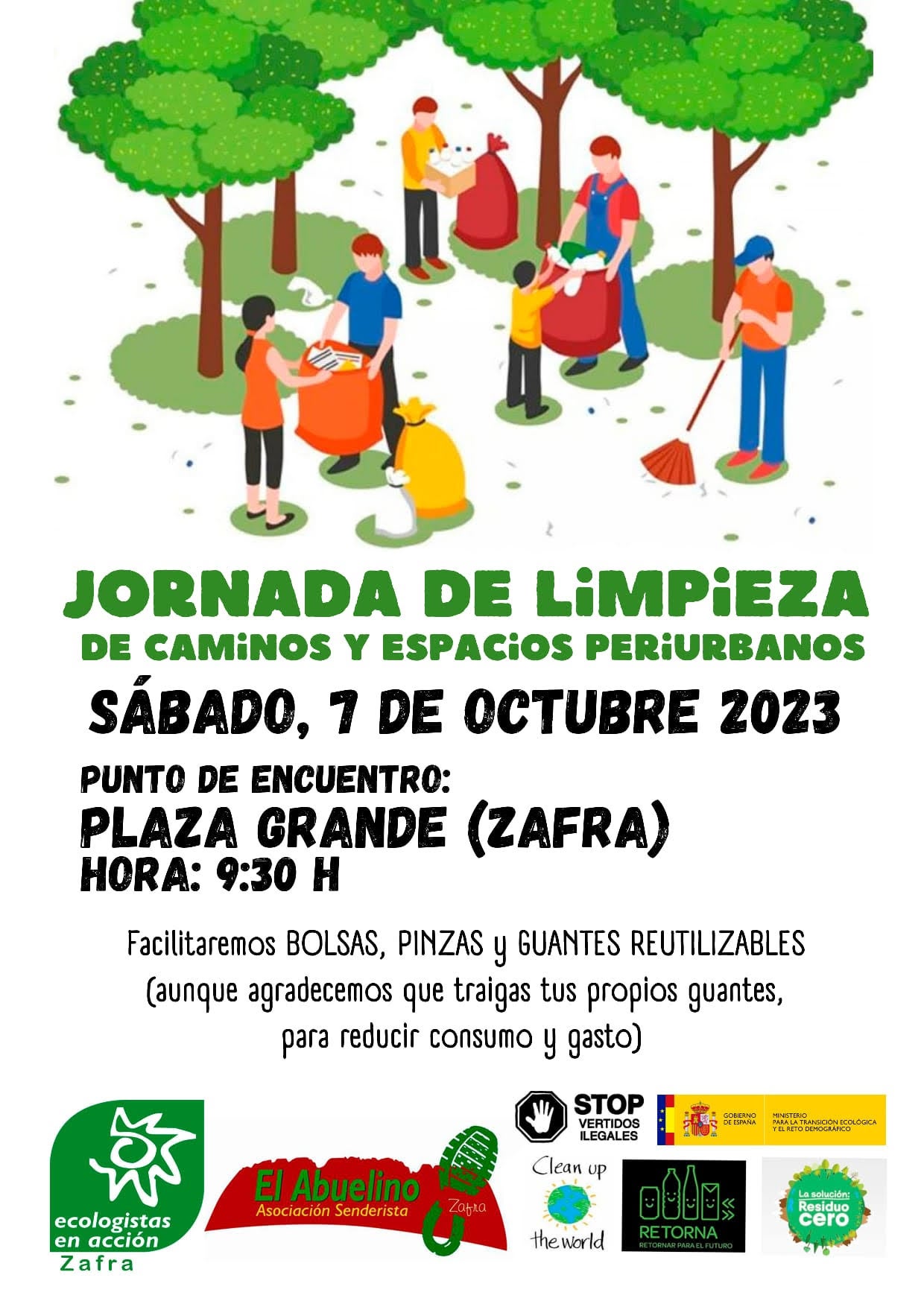 La Asociación Senderista El Abuelino y Ecologistas en Acción organizan una jornada de limpieza de caminos este sábado