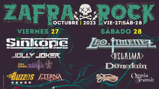 El II Zafra Rock congrega este fin de semana a unas 20 bandas con Sínkope y Leo Jiménez como cabezas de cartel
