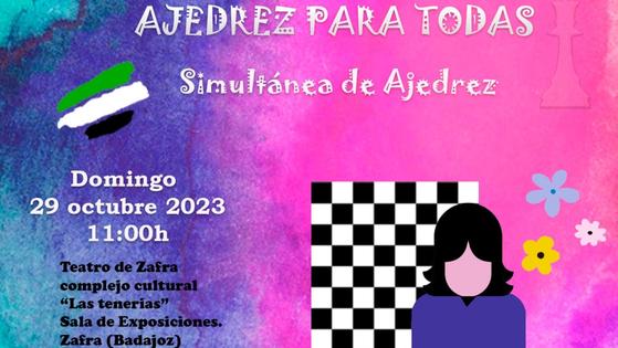 'Ajedrez para todas', el domingo en la Sala Las Tenerías