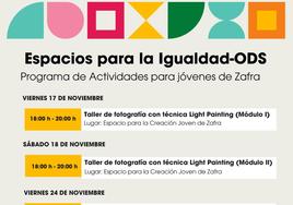 'Espacio para Igualdad-ODS', un programa variado de actividades variado para los jóvenes en el Espacio para la Creación Joven