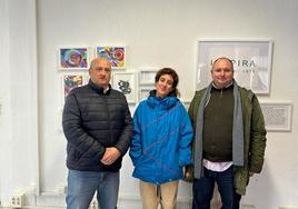 La profesora MArina Portal junto con el concjeal y el técnico de Gestión Cultural