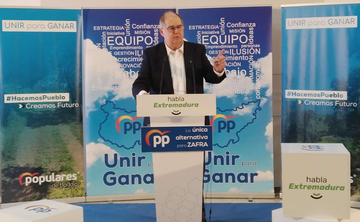 Juan Carlos Fernández en su presentación como candidato a la Alcaldía de Zafra 