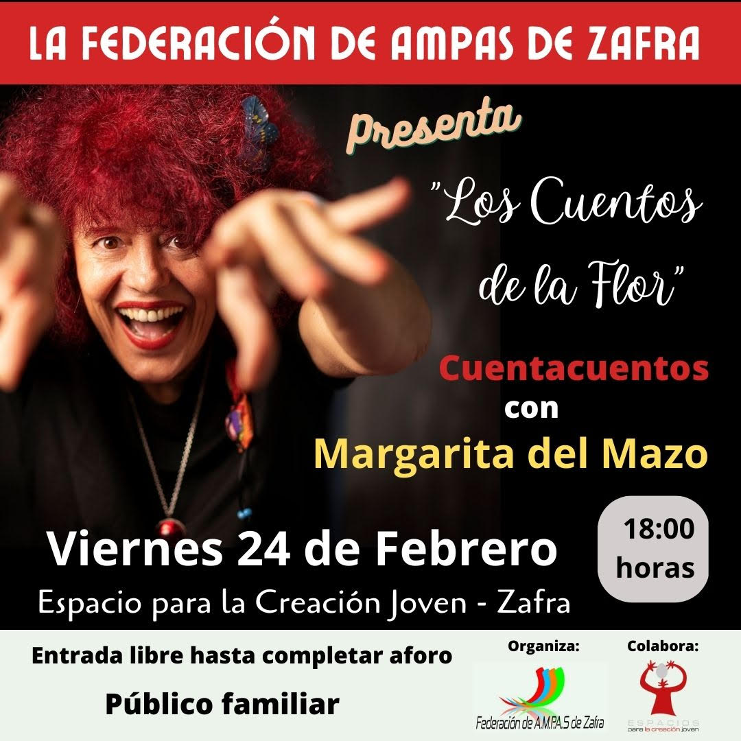 La Federación de AMPAS trae a Margarita Mazo para que cuente 'Los cuentos de la flor'