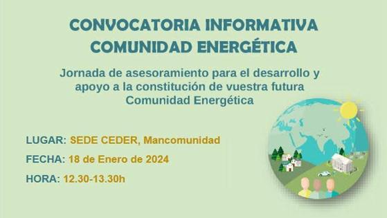 Convocada una sesión informativa sobre las comunidades energéticas en el CEDER Zafra-Río Bodión