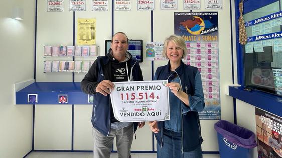 La Administración de Loterías Marinita sella un premio115.514 euros en la Bonoloto de este domingo