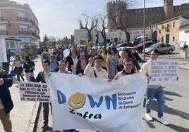 Un momento de la marcha de Down Zafra