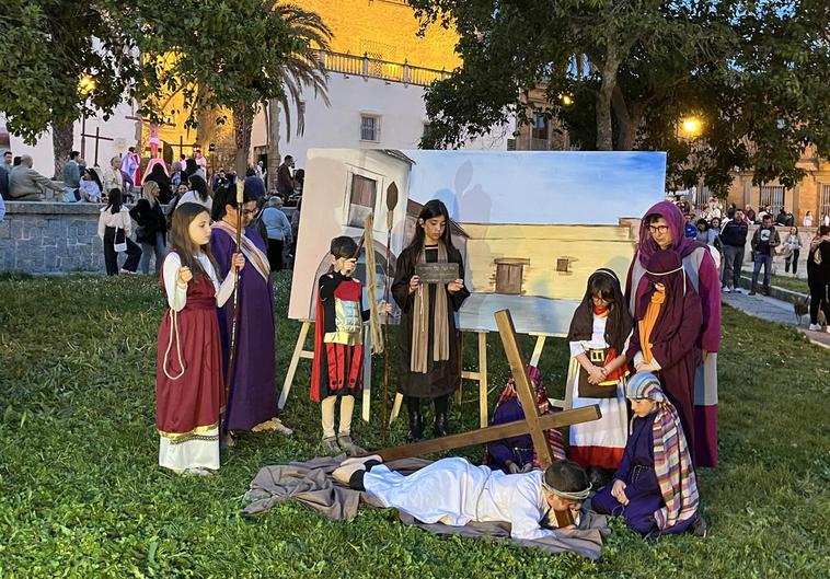 Una de las estaciones del Vía Crucis