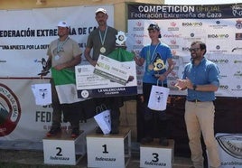 Podium del Campeonato de Extremadura de Field Target con Antonio Suárez a la cabeza