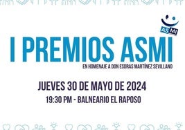 Los I Premios ASMI serán entregados este jueves en el Balneario El Raposo