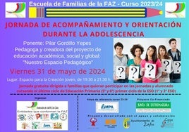 La Escuela de Familia propone una jornada de 'Acompañamiento y Orientación durante la adolescencia'
