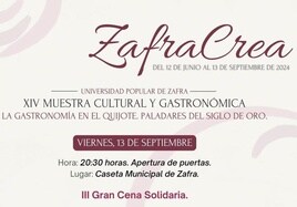 Zafra Crea se clausura este viernes con una cena solidaria muy ochentera