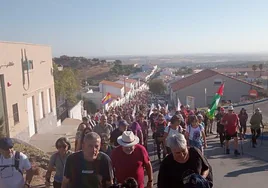 Los participantes en la marcha