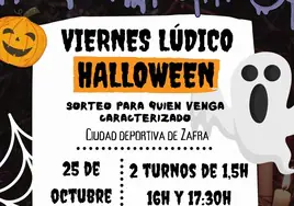 El primer Viernes Lúdico-Deportivo se celebrará con temática de Halloween