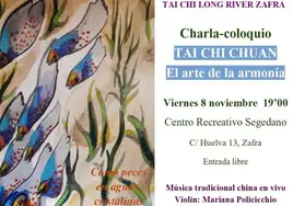 La escuela Tai Chi Long River Zafra ofrecerá el viernes 8 una charla sobre esta disciplina