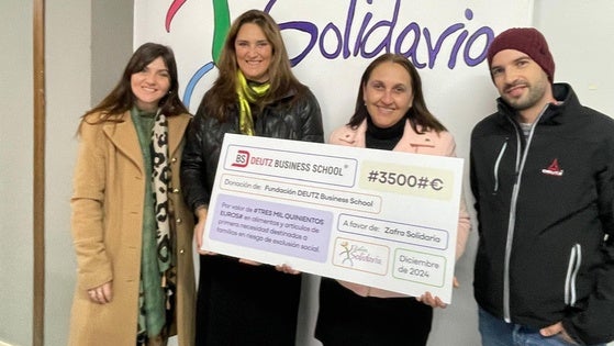 Fundación Deutz Business School aporta 3.500 euros en alimentos para las familias de Zafra Solidaria