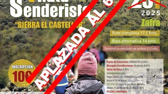 La Asociación El Abuelino aplaza su I Ruta Senderista 'El Castellar' al 6 de abril