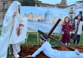 Una de las estaciones del Vía Crucis en 2024