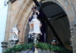 El Nazareno de Zafra en su salida de la capilla