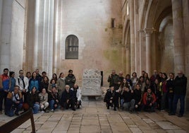 El alumnado y profesores durante la visita