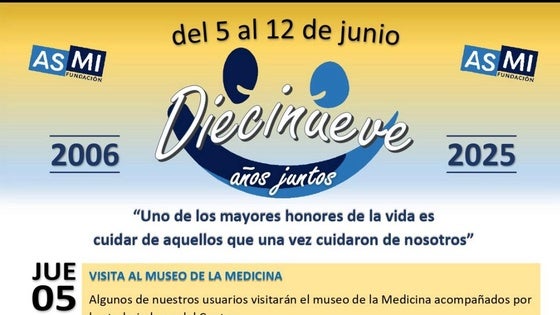 Fundación Asmi celebra sus 19 años con un programa de actividades