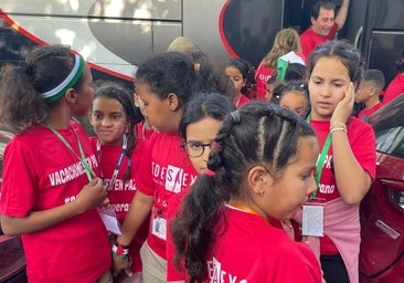Llegada de klos niños y nias a Zafra