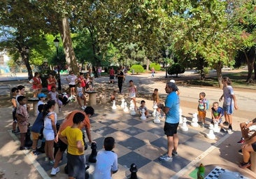 Jornada de ajedrez en el Parque de la Paz